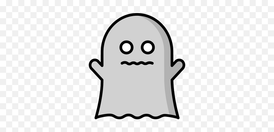 Ghost Icon Of Colored Outline Style - Fictional Character Emoji,Ghost Emoji Pumpkin