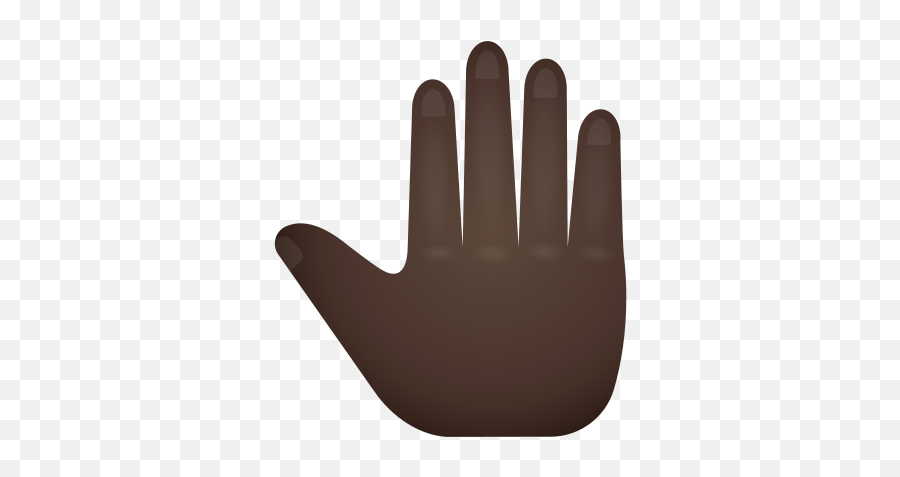 Raised Back Of Hand Dark Skin Tone Icono - Sign Language Emoji,Mano Levantada Emoticon