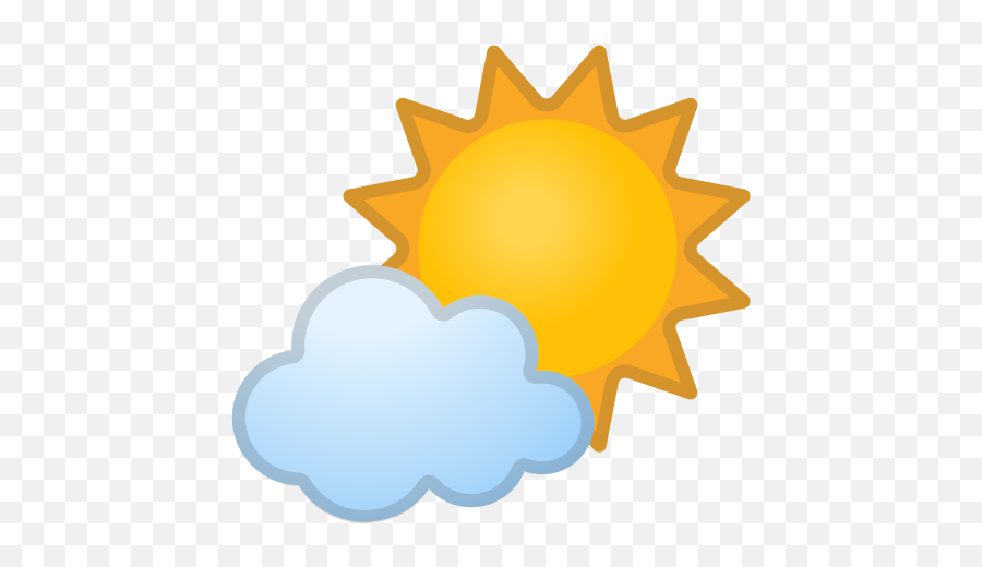 Sun Behind Small Cloud Free Icon Of - Cloud And Sun Icon Emoji,Free Small Emoji