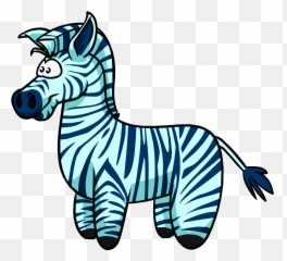 Zebra - Blue Zebra Cartoon Emoji,How To Get Zebra Emojis
