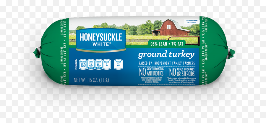 93 Lean 7 Fat Ground Turkey Roll 1 Lb Honeysuckle White - Honeysuckle White Ground Turkey Emoji,Emotions Turkeys Feel