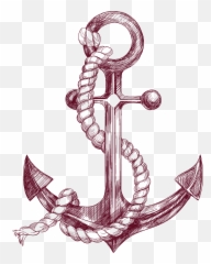 Anchor With Banner Png Realistic Easy - Anchor Sketch Emoji,Nautical Emojis Anchor