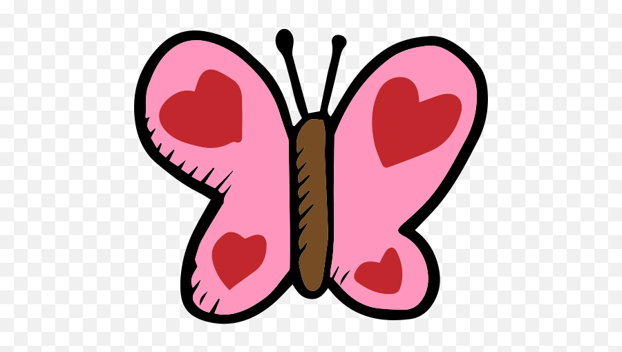 Butterfly - Free Animals Icons Emoji,Cute Emoticon Butterfly