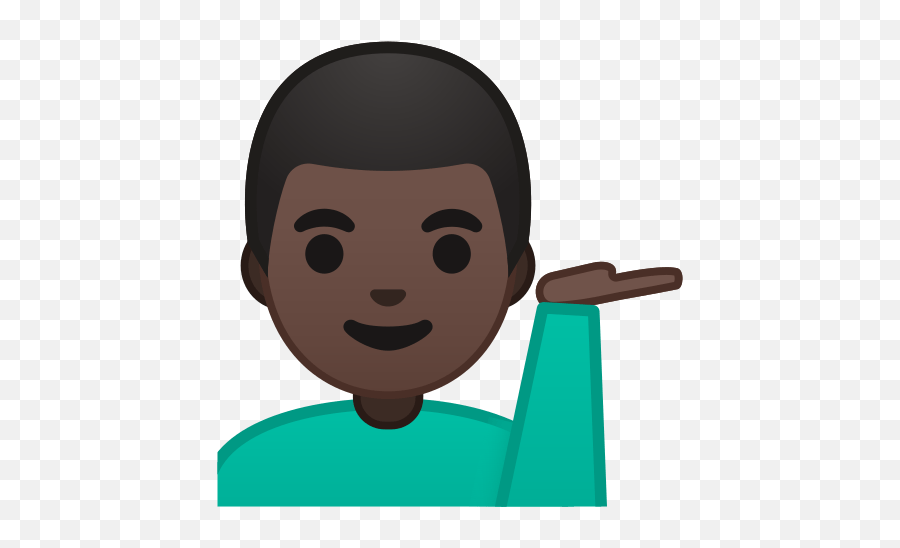 Man Tipping Hand Emoji With Dark Skin - Face On Palm Emoji Png,Sassy Emoji