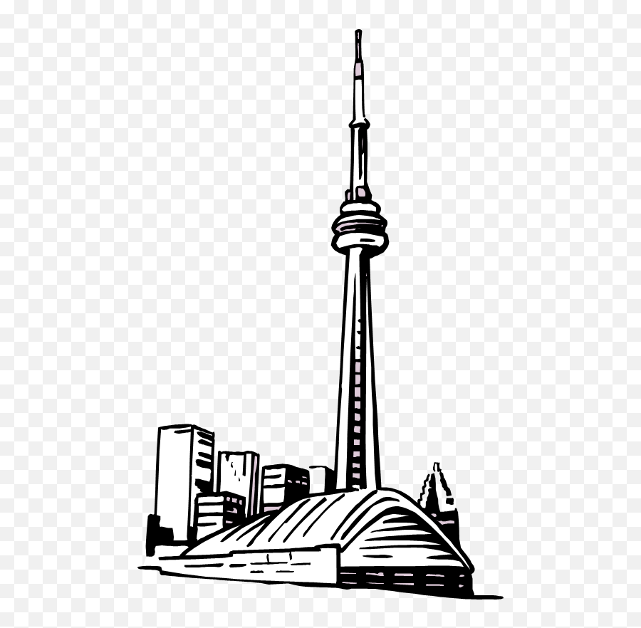 Collection Of Cn - Cn Tower Toronto Drawing Clipart Full Emoji,Eiffel Tower Emoji