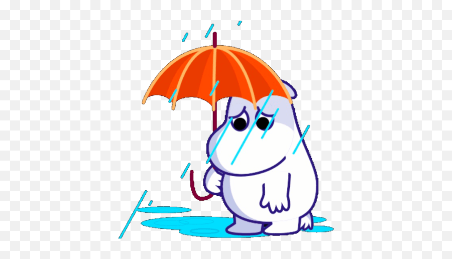 Moomin Emoji,Umbrella Rain Emoji