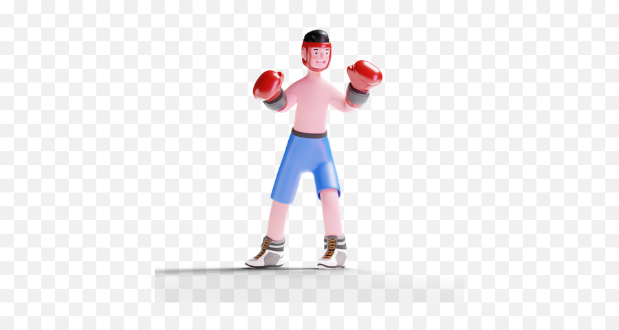 Premium Boxer Wearing Gloves In Hands 3d Illustration Emoji,Boxing Emoji