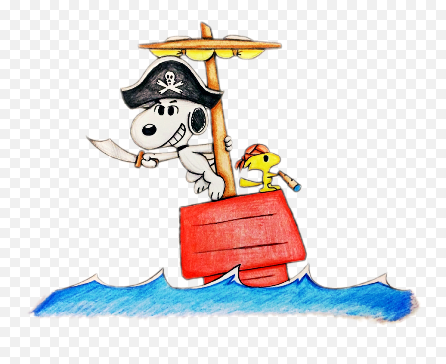 Snoopy Pirate Sticker By Super Cell - Happy Emoji,Snoopy Emojis