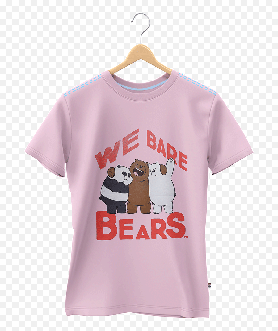 We Bare Bears Ladies Graphic T - Shirt Short Sleeve Emoji,We Bare Bears Emoji