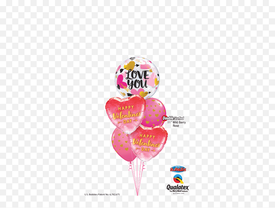 Valentineu0027s Love You 22 Bubble Balloon - Qualatex Emoji,Emoji Heart Balloons