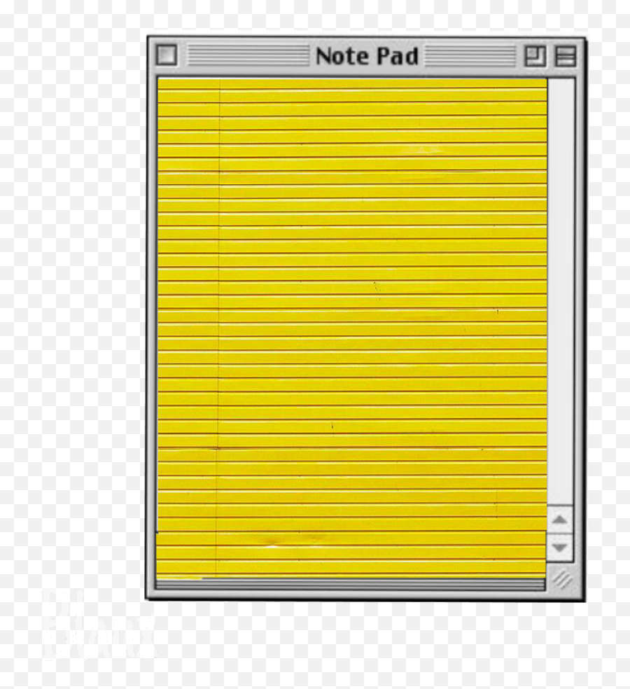 Yellow Aesthetic Aesthetics Tumblr Notepad Computer - Overlay Aesthetic Notepad Png Emoji,Aesthetic Emoticon