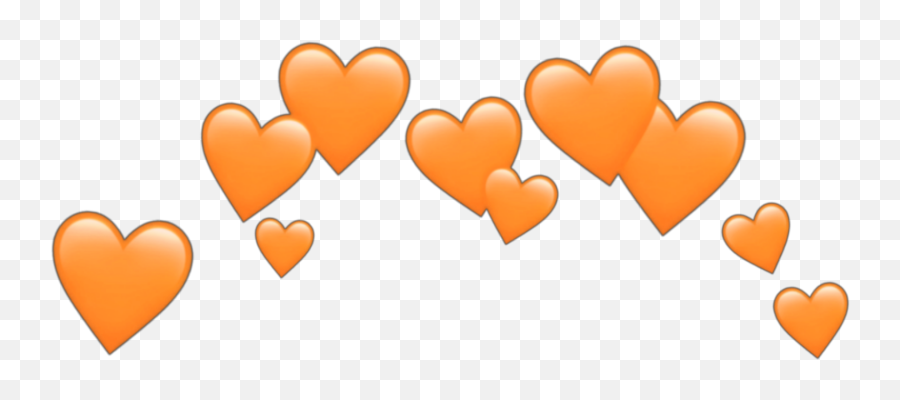 Orange Cool Edit Fanpage Tumbrl Sticker - Heart Emoji Transparent Blue,Cool Emoji Love Texts