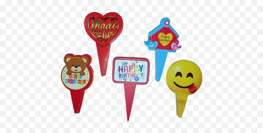 Assorted Cake Toppers - Happy Emoji,Emoticon Anniversary