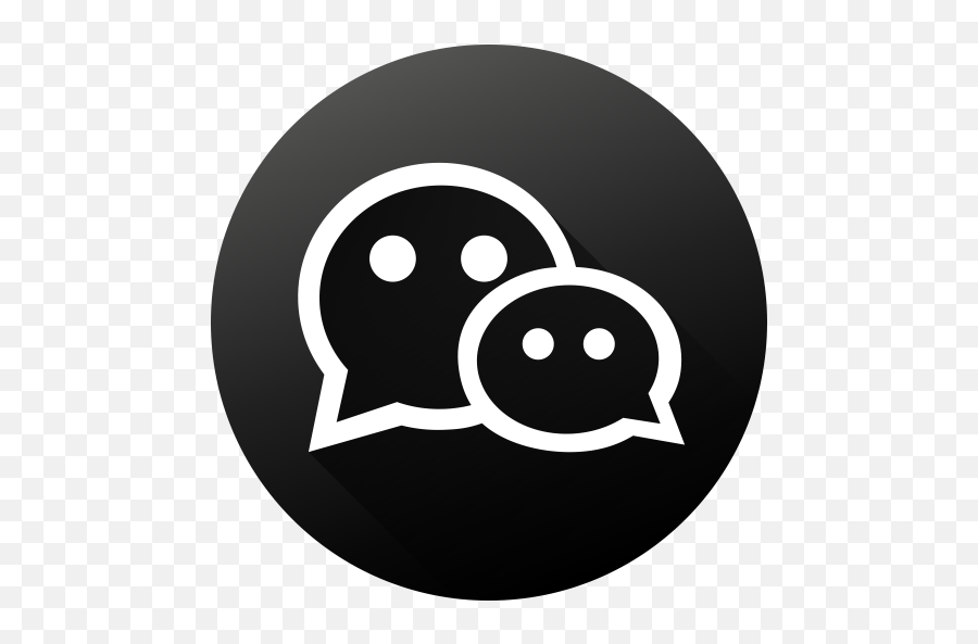 Social Media Wechat Icon - Black Social Media Icon Emoji,Wechat Emoticon