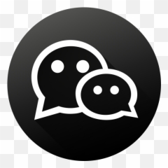 Social Media Wechat Icon - Black Social Media Icon Emoji,Wechat Emoticon