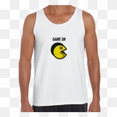 Vintage Pacman Cool Retro 70s 80s Arcade Pc Video Games - White Tank Top For Men Emoji,80s Retro Emoticon