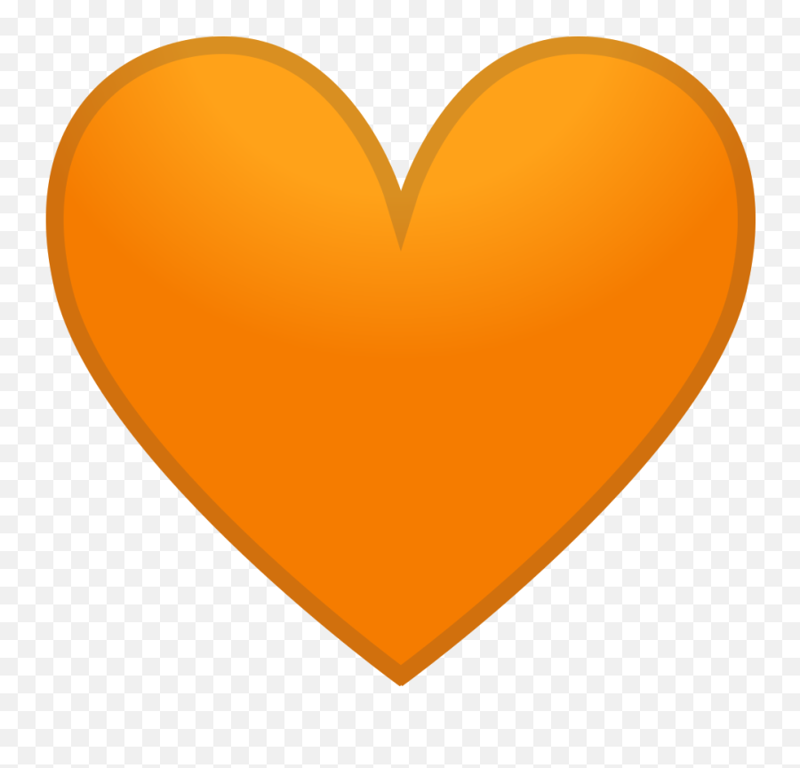Orange Heart Icon - Brown And Orange Heart Emoji,Love Emoji Icons