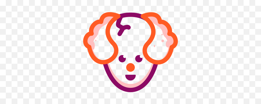 It Clown Halloween Custom Free Icon Of Halloween Shady - Hair Design Emoji,Clown Face Emoticon -emoji