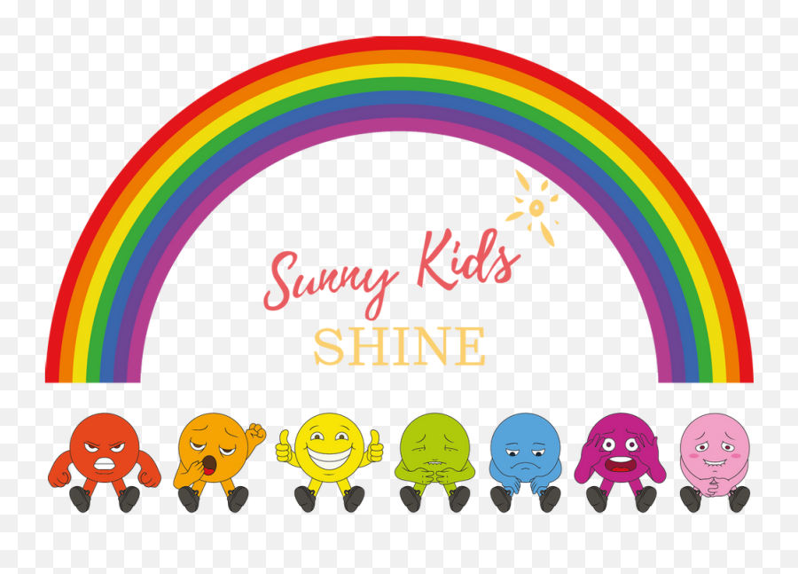 Welcome To Sunny Kids Shine - Girly Emoji,4 Emotion Cards For Kids