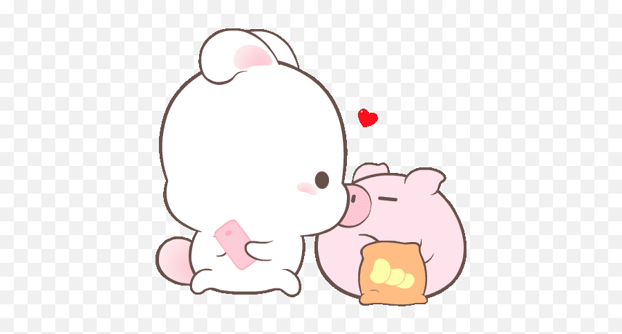 Happy Bunny 1 Sweetness In 2021 Cute Bunny Gif Cute Love - Happy Bunny 1 Sweetness Emoji,Bunny Emoticon