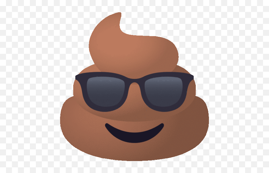 Poo Gif - Happy Emoji,Cool Shades Emoji