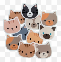Stationery - Soft Emoji,Cute Cat Emoji Stickers