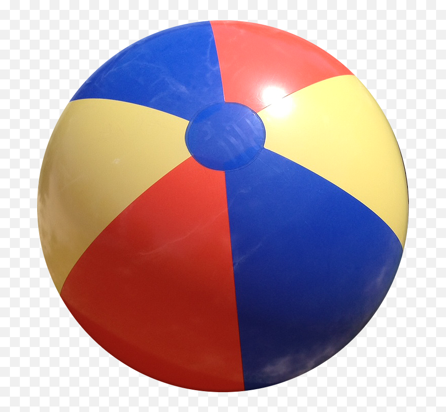 Beach Ball Red Blue Yellow Clipart - Blue Red And Yellow Ball Clipart Emoji,Beach Ball Emoji Transparent
