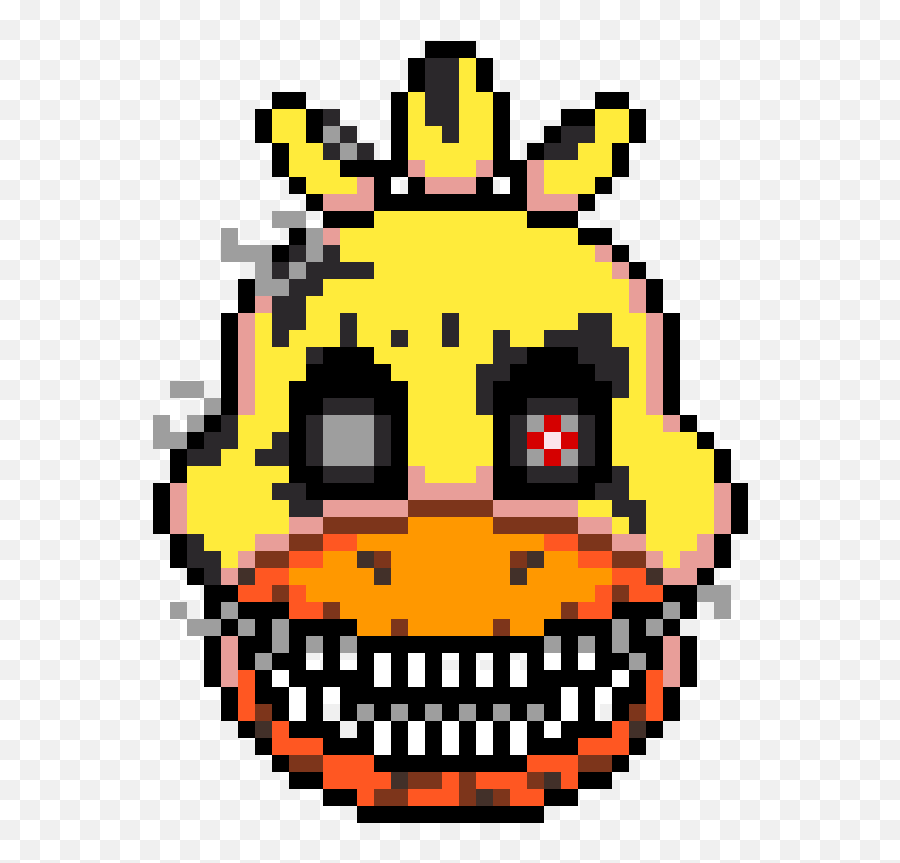 Fnaf By Erick - Yael Pixilart Pixel Fnaf Nightmare Chica Emoji,Fnaf Goldenfreddy Emojis