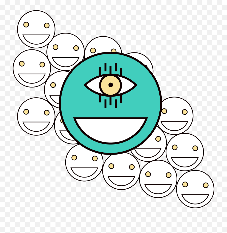 Illuminati Art - Dot Emoji,Pyramid With Eye Emoticon