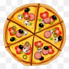 Pizza Top View High Resolution Png Pic - Yourpngcom Emoji,Pizza And Spaghetti Emojis