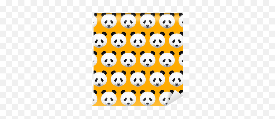 Abstract Polygonal Panda Bear Seamless Background Modern Emoji,Panda Japanese Text Emoticon