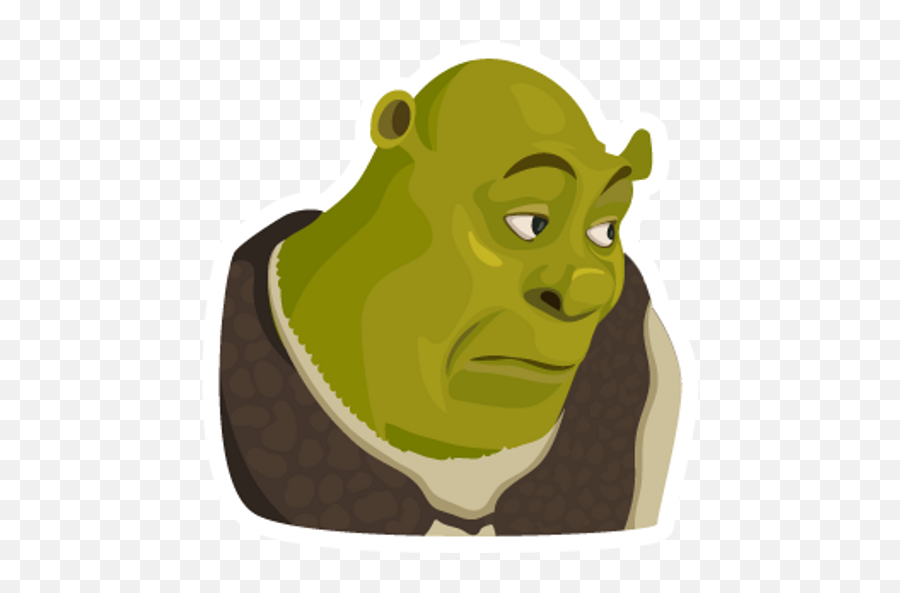 Bored Shrek Meme - Sticker Mania Emoji,Meme Emoticon Fat