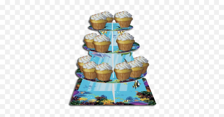 Ocean Party Cupcake Stand Just Party Supplies Nz - Cupcake Emoji,Muffin Emoji