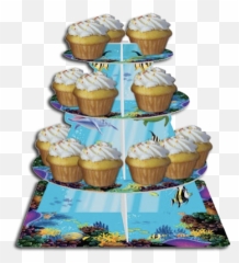 Ocean Party Cupcake Stand Just Party Supplies Nz - Cupcake Emoji,Muffin Emoji