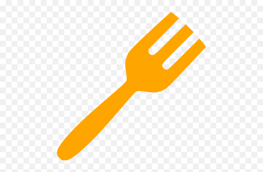 Orange Fork Icon - Free Orange Utensil Icons Emoji,Fork Knife Emoticon