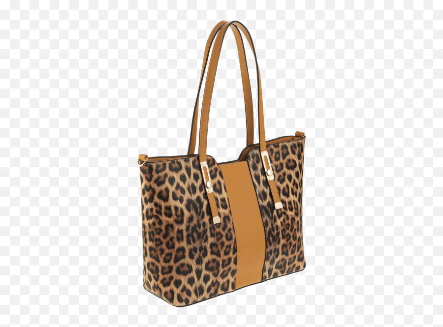 La Terre Fashion Leopard Print Tote Small - Tote Bag Emoji,Purse Pants Emoji