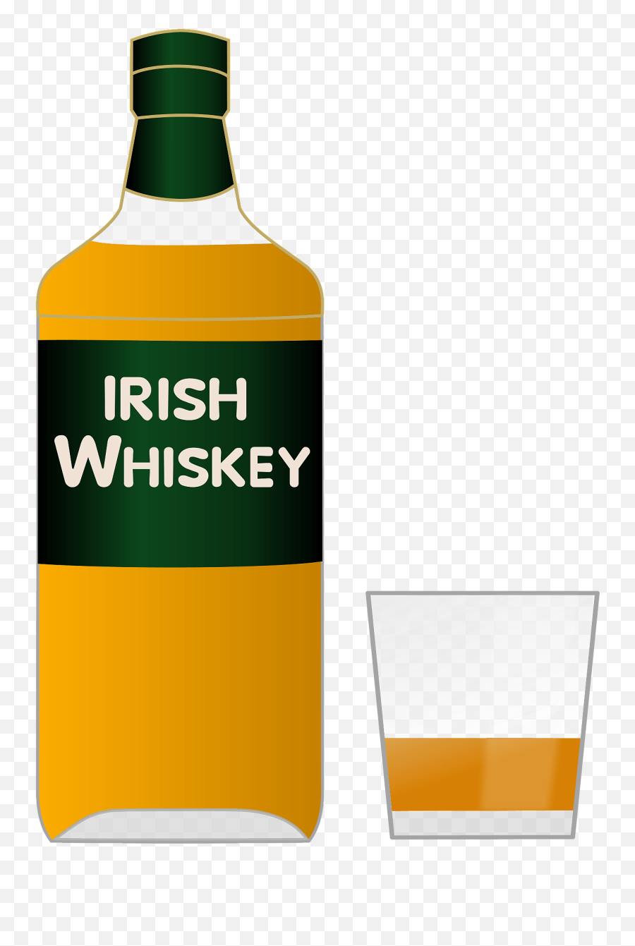 Irish Whiskey And A Glass Clipart - Irish Whiskey Clipart Emoji,Whiskey Glass Emoji