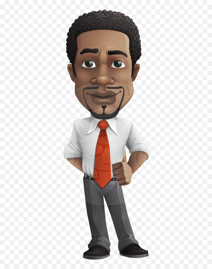 Alfred The Careerist - African American Business Man Cartoon Emoji,Different Cartoon Emotions