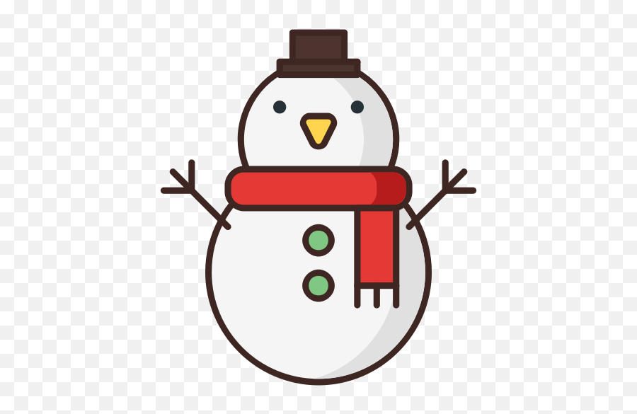 Christmas Snow Snowman Winter Icon - Free Download Snowman Cartoon Outline Emoji,Snowman Emoji With Snow