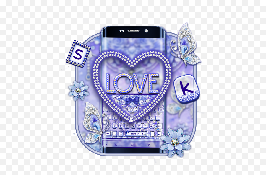 Amazoncom Glitter Purple Love Keyboard Theme Appstore For - Girly Emoji,Purple Sparkles Emoji