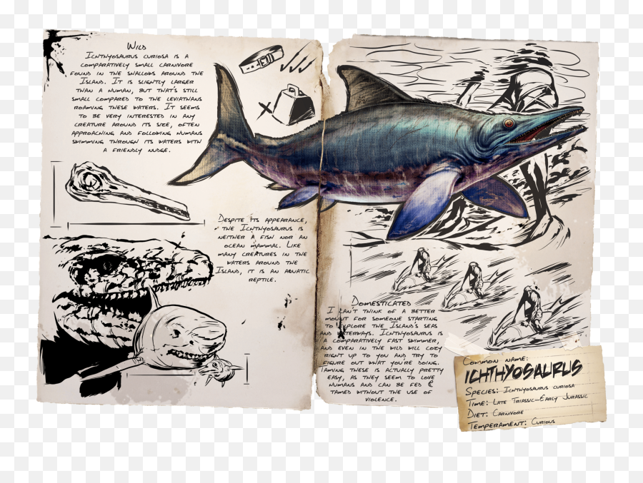 Ichthyosaurus - Official Ark Survival Evolved Wiki Emoji,Spyglass And Fish Emoji