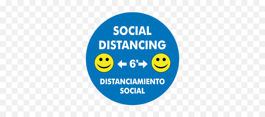 Osha Notice - Social Distancing Bilingual Vinyl Decal Sticker Cd19 Floor Wall Ebay Batu Secret Zoo Emoji,Killer 7 Emoticon