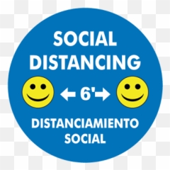 Osha Notice - Social Distancing Bilingual Vinyl Decal Sticker Cd19 Floor Wall Ebay Batu Secret Zoo Emoji,Killer 7 Emoticon