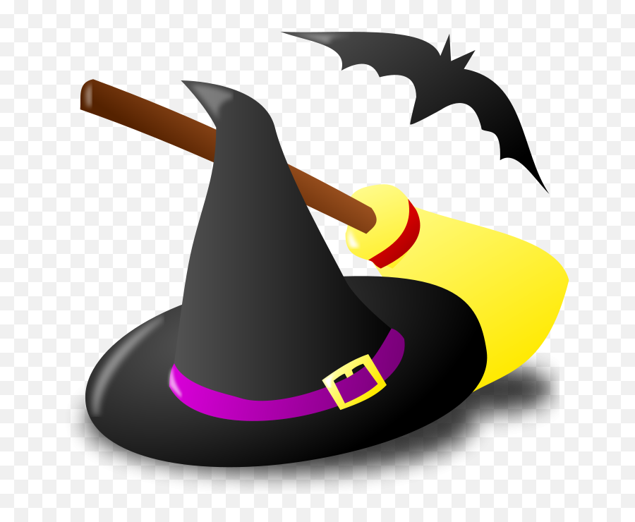 Free Scary Halloween Clipart Download - Witches Hat And Broom Emoji,Witch Emoji Copy And Paste