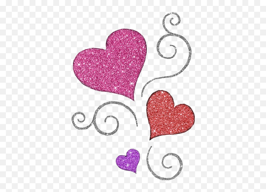 Glitter Heart Png - Glitter Heart Hearts Red Pink Hearts Silhouette Png Emoji,Hearth Emojis Background