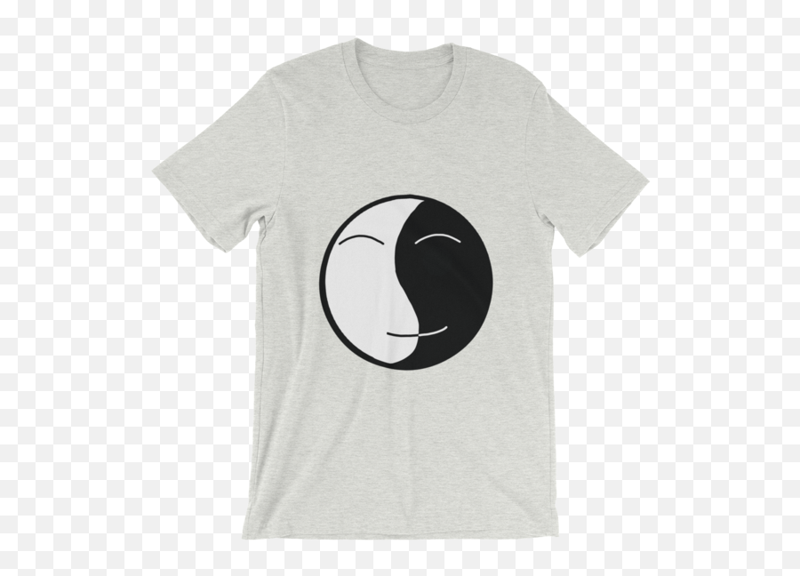 Yin Yang Smiley 2 Unisex T - Foreign Language Club Shirts Emoji,Yin Yang Emoticon