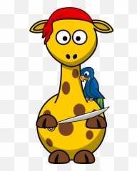 Giraffe Pirate Clipart - Imagenes De Jirafas Dibujos Emoji,Giraffe Emoticon
