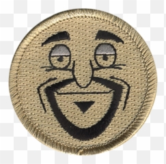 Goatee Man Patrol Patch - Happy Emoji,Emoticon With Goatee