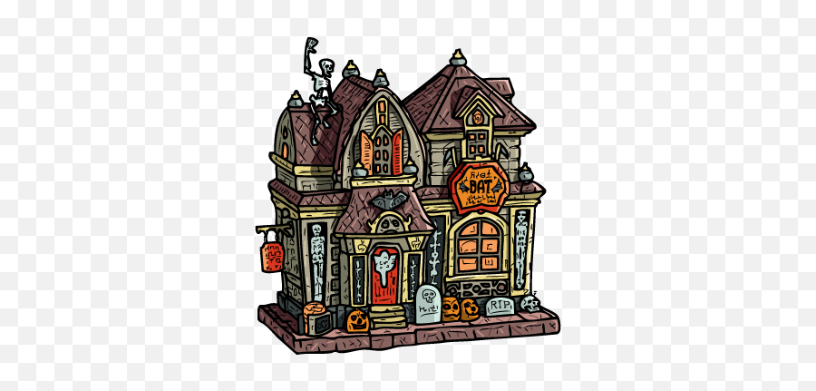 Halloween Emoji,Abandoned House Emoji