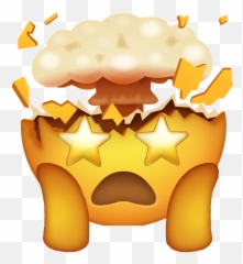 Explosion Emoji Woah Original Sticker - Brain Emoji,The Woah Emoji